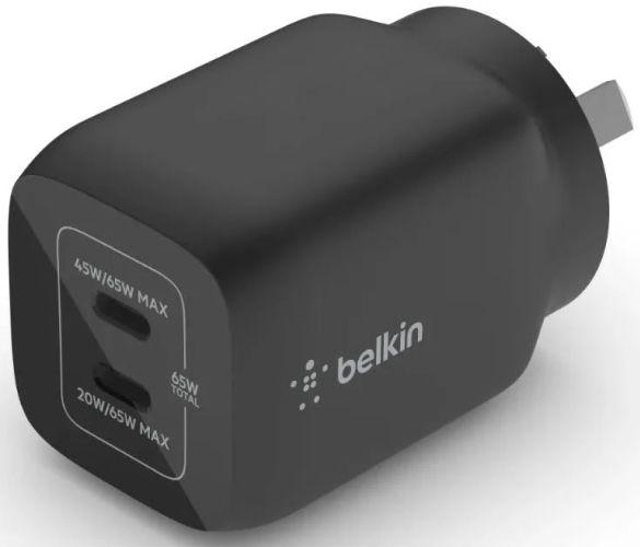 Belkin BoostCharge Pro Dual USB-C GaN Wall Charger with PPS 65W