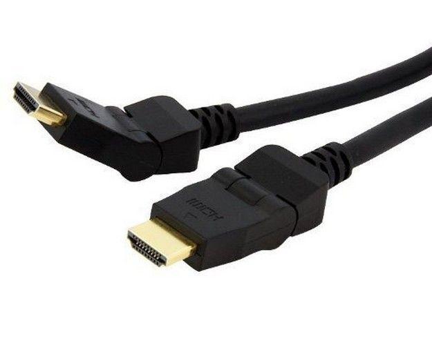 Astrotek HDMI Cable 2m - v1.4 19 pins Type A Male to Male 180 Degree Swivel Type 30AWG Gold Plated Nylon sleeve RoHS - Default - Brand New