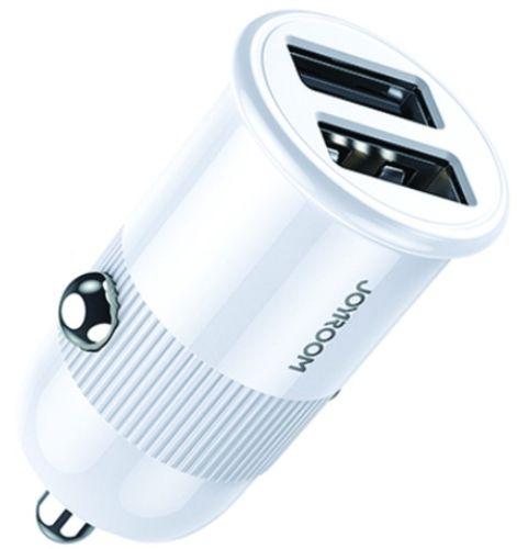 Joyroom 3.1A Dual USB Mobile Phone Fast Charging Car Charger - White - Brand New