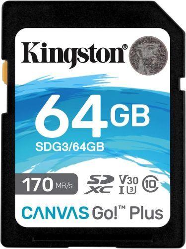 Kingston  Canvas Go! Plus SD Memory Card for DSLRs Cameras 4K Video - 64GB - Black - Brand New