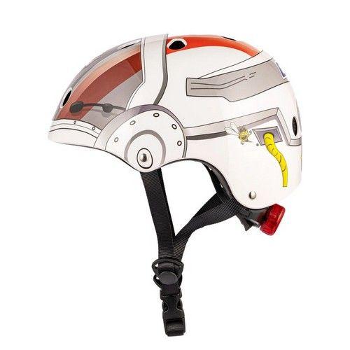 Mini Hornit LIDS Children's Bicycle & Scooter Helmet with Flashing Safety Lights - Major Tom Style - Default - Brand New