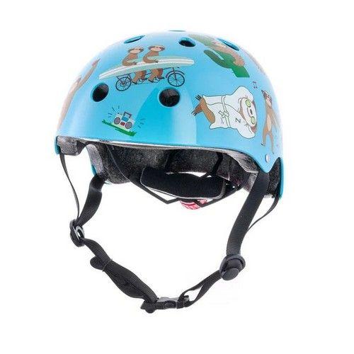 Mini Hornit LIDS Children's Bicycle & Scooter Helmet with Flashing Safety Lights - Sleepy Sloth Style - Default - Brand New