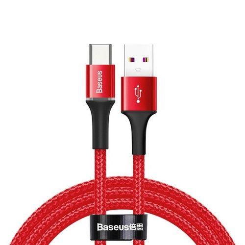 Baseus Phone Cable Halo data HW flash charge cable USB For Type-C 40W 1m Red - Default - Brand New