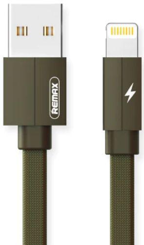 Remax  RC-094i Kerolla Lightning Braided Fast Charging Cable 2.4A (1M) - Green - Brand New