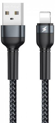 Remax  RC-124i Jany Series Lightning Braided Data Cable 2.4A (1M) - Black - Brand New