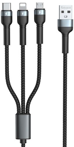 Remax RC-124th Jany Series 3-in-1 Charging Cable 3.1A (1.2M)