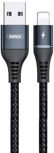 Remax  RC-152i Colorful Breathing Lightning Data Cable 2.4A (1M) - Black - Brand New