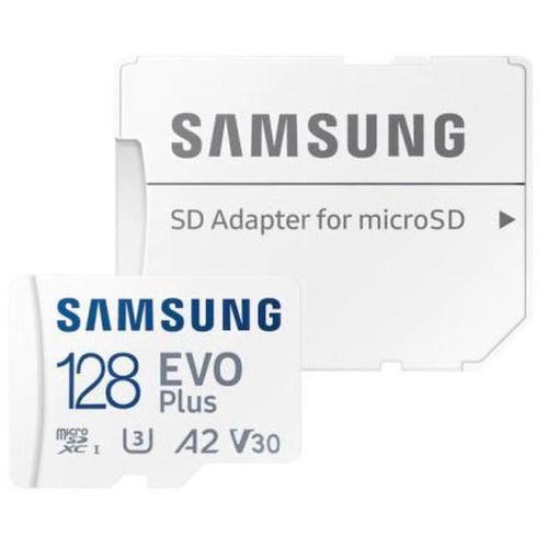 Samsung 128GB EVO Plus Micro SD Memory Card with Adapter 130MB/s - White - Brand New