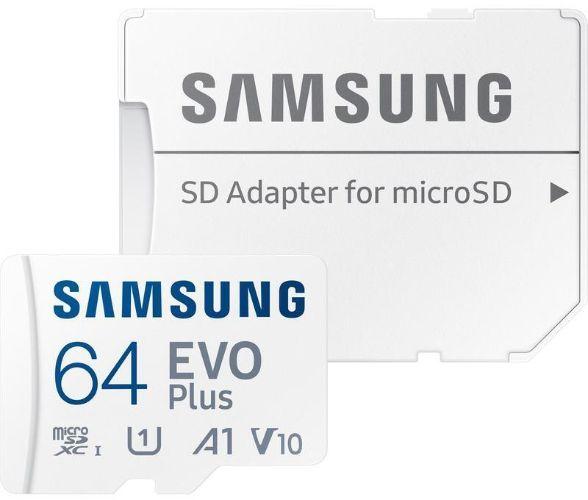 Samsung Evo Plus Micro SD Memory Card with Adapter (2021) - 256GB - White - Brand New