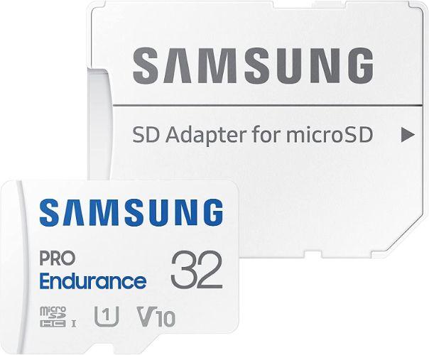 Samsung PRO Endurance with Adapter microSDHC/microSDXC - 32GB - White - Brand New