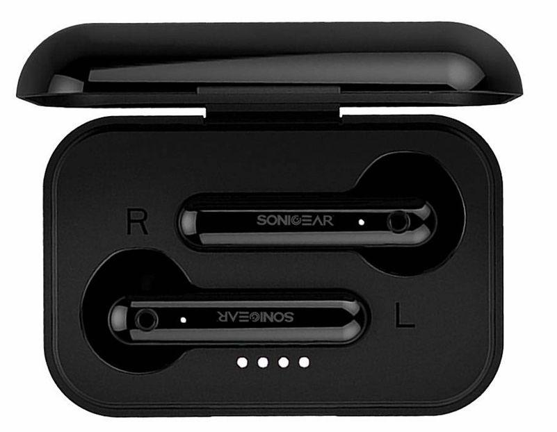 Sonicgear TWS 3+ with Touch Control Lightweight Earphone - Black - Brand New