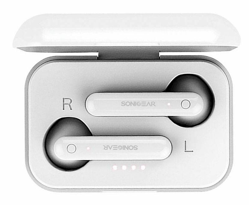 Sonicgear  TWS 3+ with Touch Control Lightweight Earphone  - White - Brand New