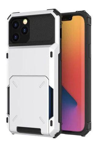 TechUp Luxurious Hard Rugged Phone Case with Card Slots for iPhone 15 Pro Max