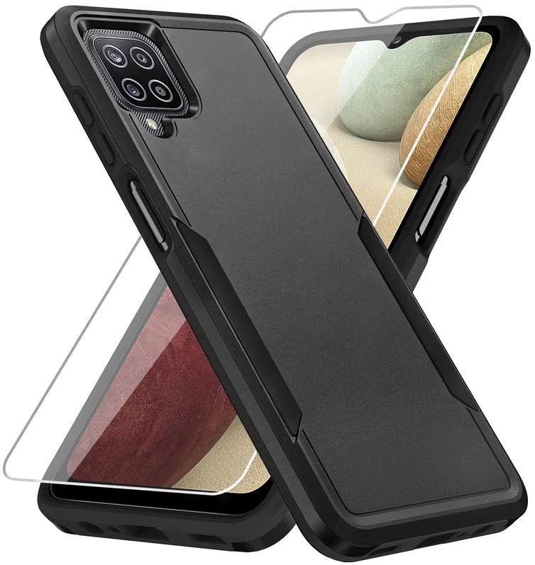 TechUp Rugged Shockproof Heavy Duty Phone Case for Samsung Galaxy A12