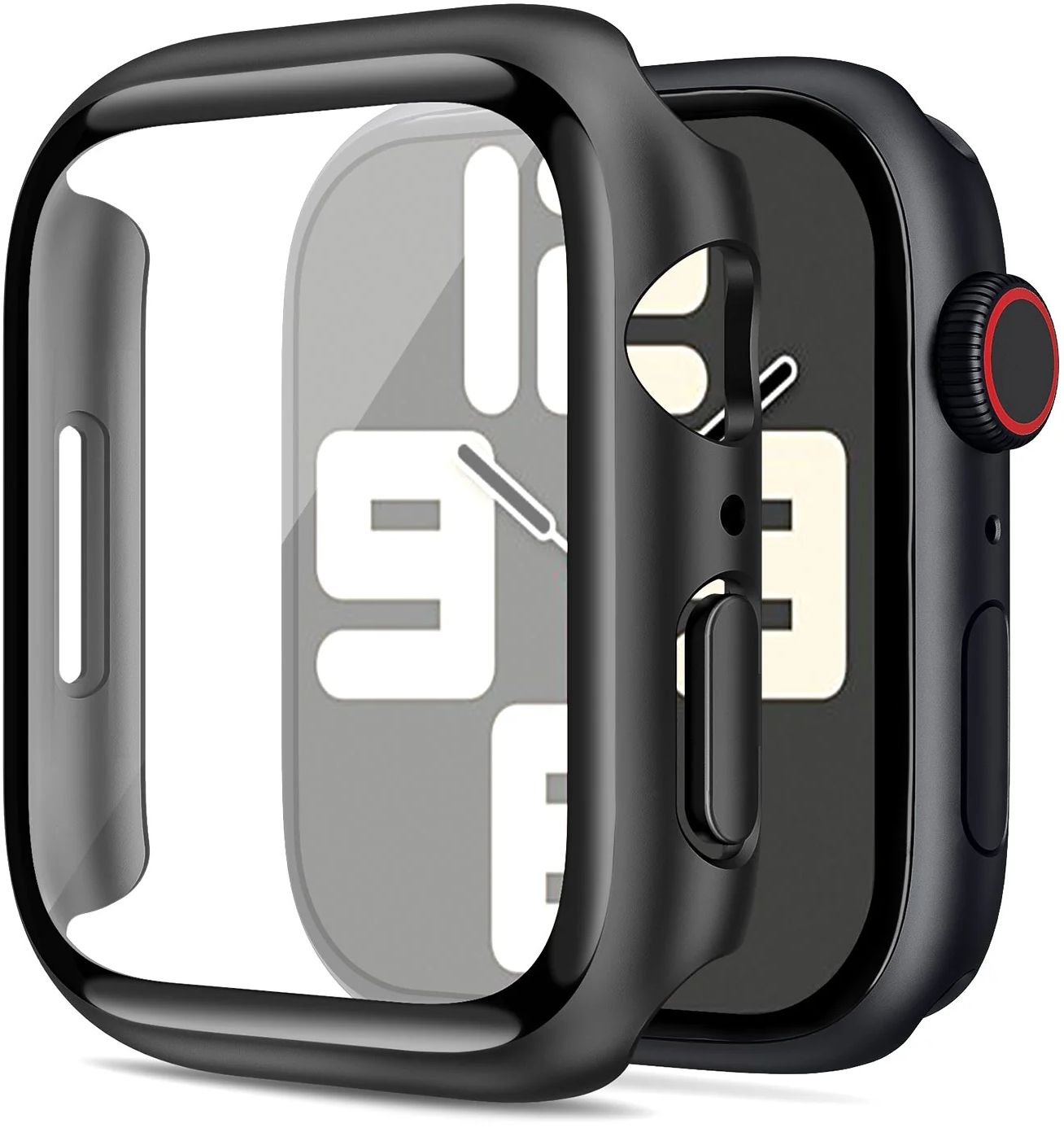 Tough On Apple Watch Case Series 6/ 5/ 4/ SE 44mm with Tempered Glass Screen Protector