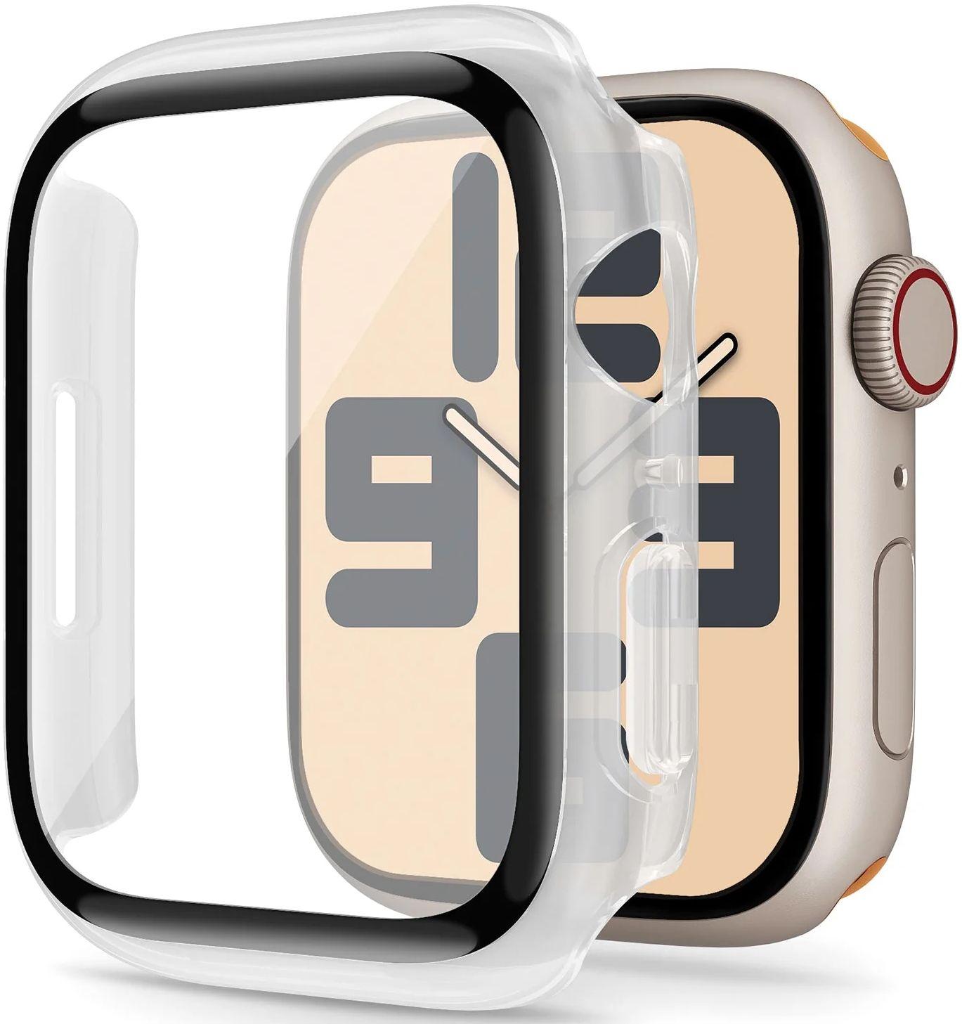 Tough On Apple Watch Case Series 6/ 5/ 4/ SE 44mm with Tempered Glass Screen Protector - Clear - Brand New