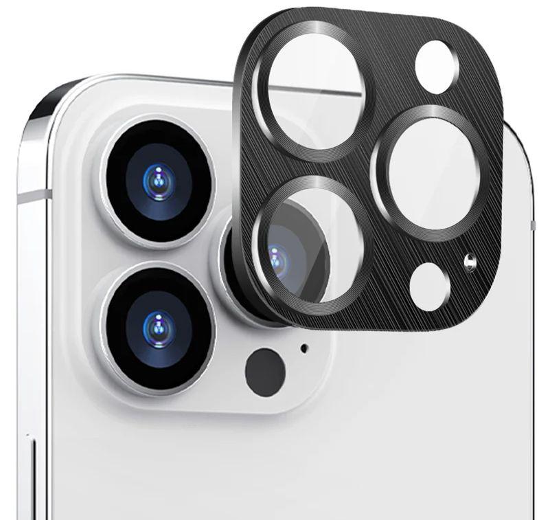 Tough On  Metal Tempered Glass Camera Protector for iPhone 15 Pro - Black - Brand New
