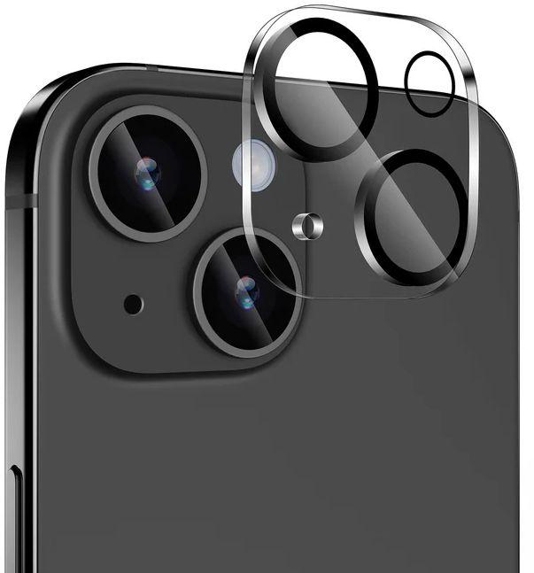 Tough On  Rear Camera Tempered Glass Protector for iPhone 15 - Black - Brand New