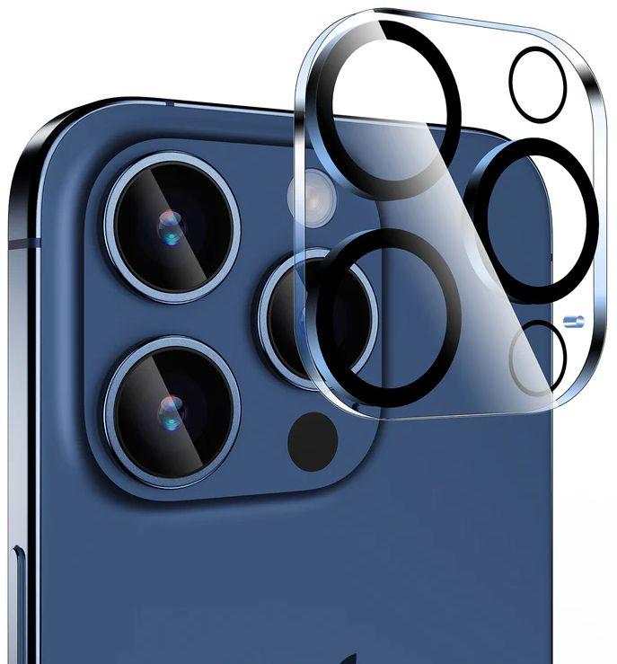 Tough On  Rear Camera Tempered Glass Protector for iPhone 15 Pro Max - Black - Brand New