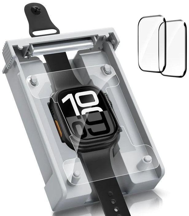 Tough On Screen Protector with Installation Kit for Apple Watch Series 4/5/6/SE 44mm (2 Pack) - Clear - Brand New