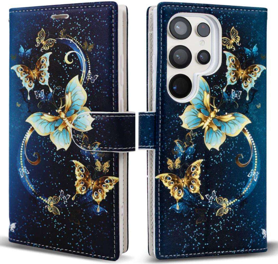 Tough On Wallet Leather Phone Case for Galaxy S24 Ultra
