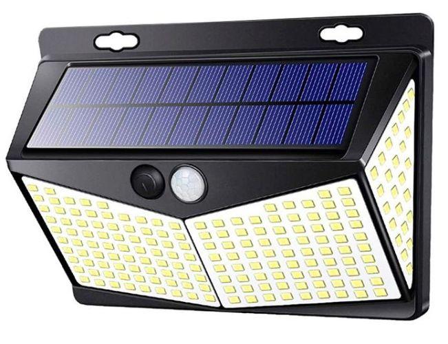 Urban Global  208 LED 3 Mode Motion Solar Outdoor Wall Light - White - Brand New
