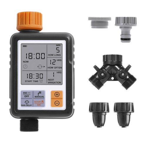 Urban Global  Double Outlet Water Timer for Garden Hose Faucet - Black - Brand New