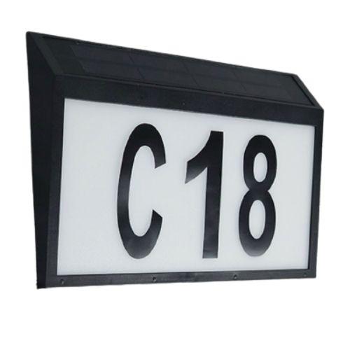 Urban Global  Outdoor  House Numbers Display Light Solar LED - Black/White - Brand New