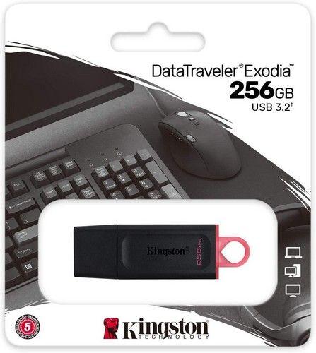 Kingston USB Drive 3.2 DataTraveler Exodia 256GB 3.2 Flash Drive DTX/256GB Red