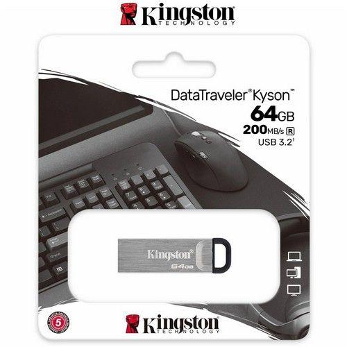 Kingston technology USB Drive 64GB Data Traveler USB 3.2 Kyson Flash Drive Memory Stick PC - Default - Brand New