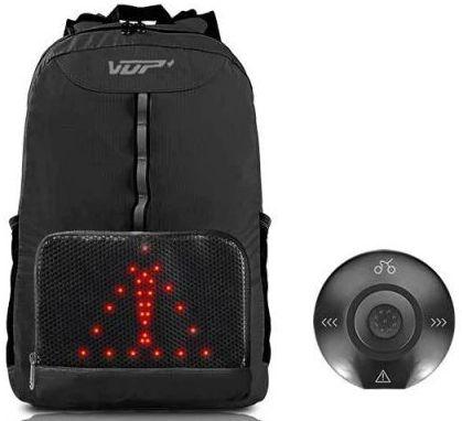 VUP+ Lightweight Cycling Backpack with LED Lighting Indicators - Black - Brand New
