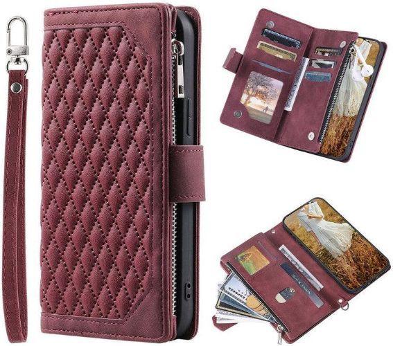 Zipper Wallet Phone Case with Wrist Strap for Apple iPhone 13 mini - Reebelo New Zealand