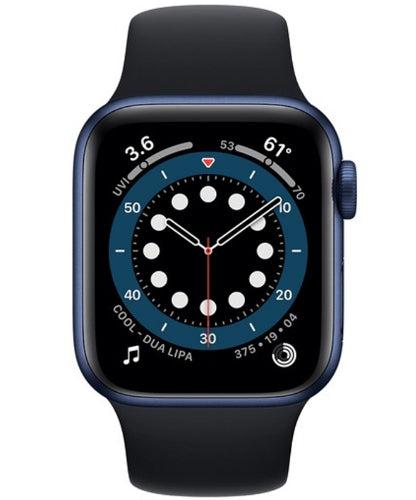 Apple Watch Series 6 Aluminum 40mm (GPS) Black Sport Band - 32GB - Blue - Very Good