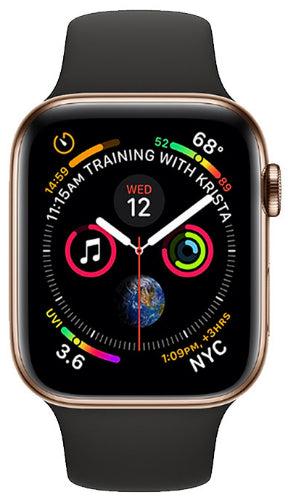 Apple Watch Series 4 Aluminum 40mm (GPS) Black Sport Band - 16GB - Gold - Very Good
