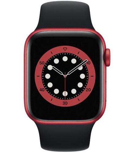 Apple Watch Series 6 Aluminum 40mm (GPS + Cellular) Black Sport Band - 32GB - Red - Very Good