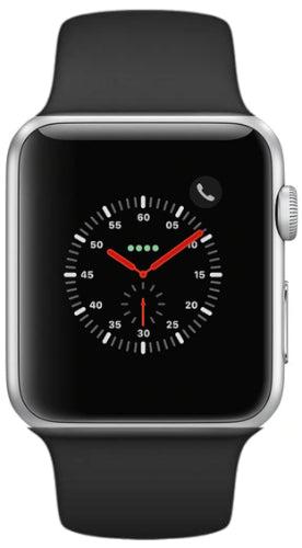 Apple Watch Series 3 Aluminium 38mm (GPS) Black Sport Band - 8GB - Silver - Very Good