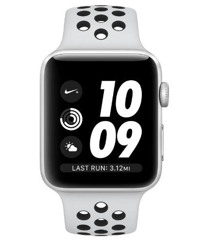 Apple Watch Series 3 Nike Aluminum 42mm (GPS) Pure Platinum/Black Nike Sport Band - 16GB - Silver - Very Good