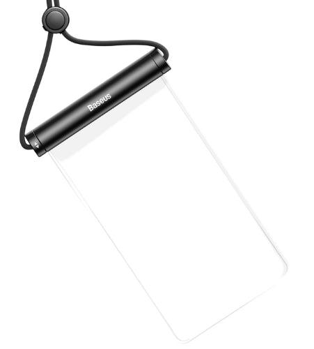Baseus  Cylinder Slide-Cover-Waterproof Bag for Smartphones Up to 7.2" - Transparent - Brand New