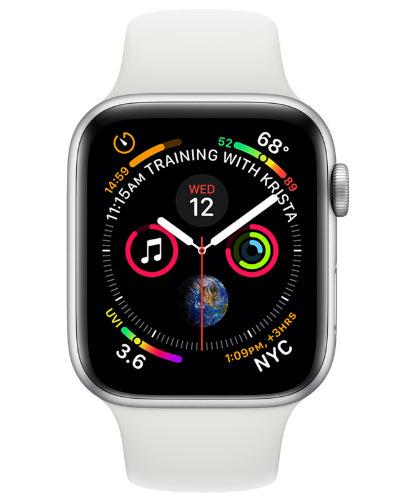 Apple Watch Series 4 Aluminum 40mm (GPS + Cellular) White Sport Band - 16GB - Silver - Excellent